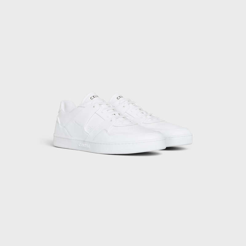 Celine C04 Trainer Low Kanten-up In Calfskin Sneakers Wit | CL-591906