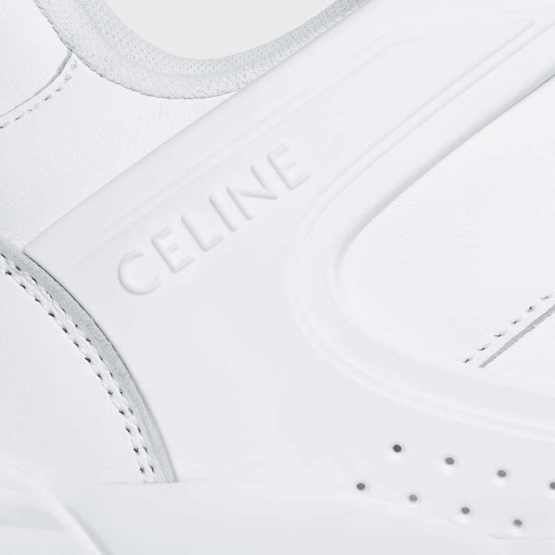 Celine C07 Trainer Low Kanten-up In Calfskin Sneakers Wit | CL-591900