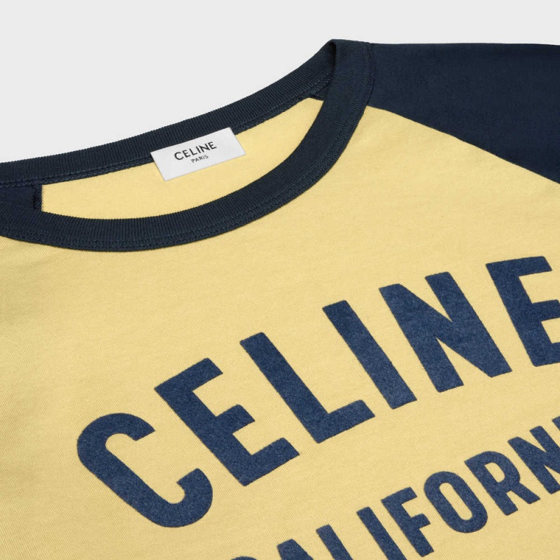 Celine California 70 S In Katoenen Jersey T-shirt Citroen | CL-592811