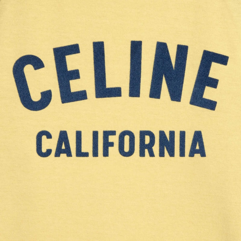 Celine California 70 S In Katoenen Jersey T-shirt Citroen | CL-592811