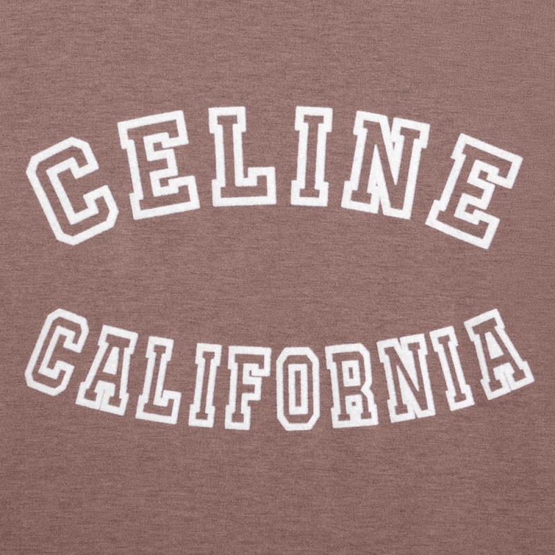 Celine California 70 S In Katoenen Jersey T-shirt Bruin | CL-592776