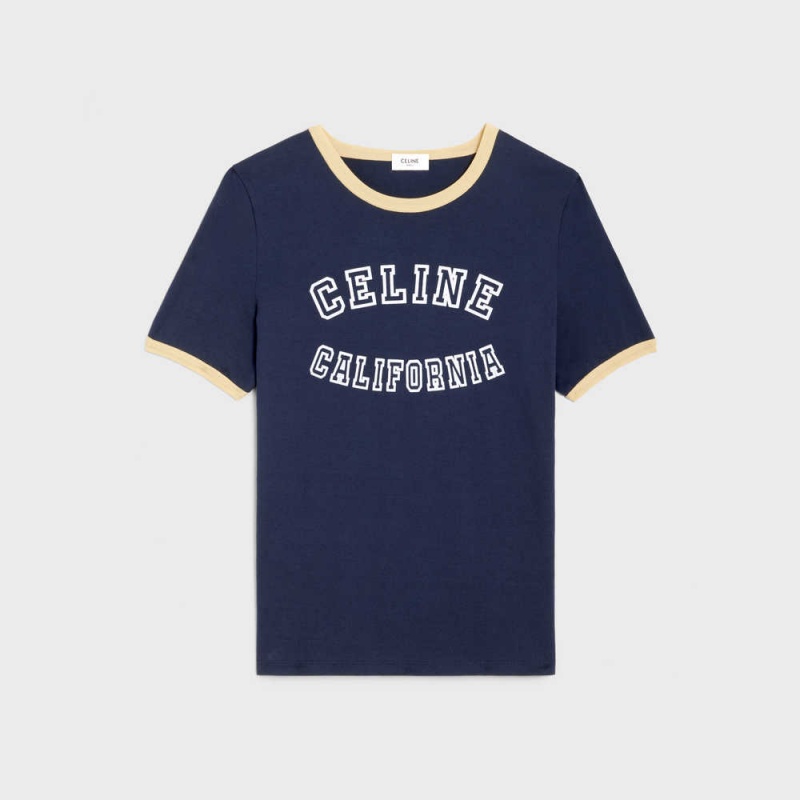 Celine California 70 S In Katoenen Jersey T-shirt Citroen | CL-592775