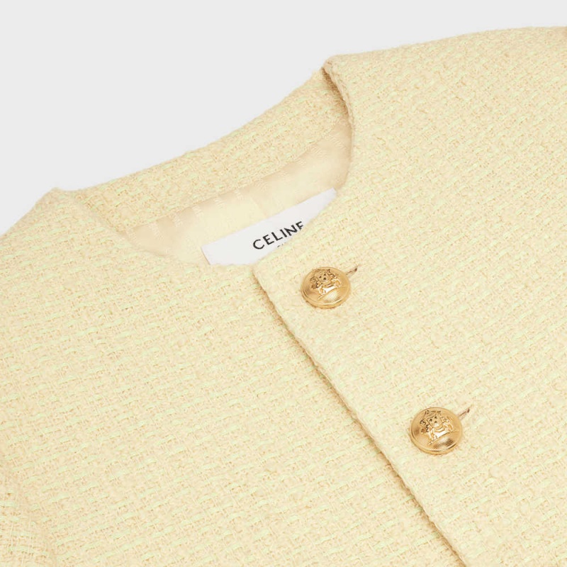 Celine Cardigan In Bouclé Tweed Jassen Abrikoos | CL-592629