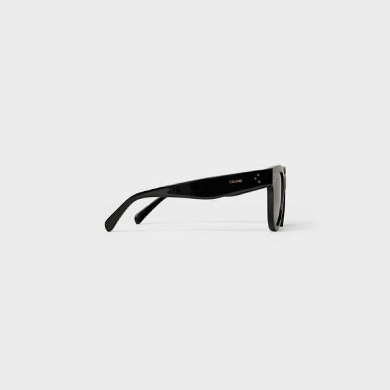 Celine Cat Eye S003 In Acetate With Mineral Glass Lenses Zonnebril Zwart | CL-592427