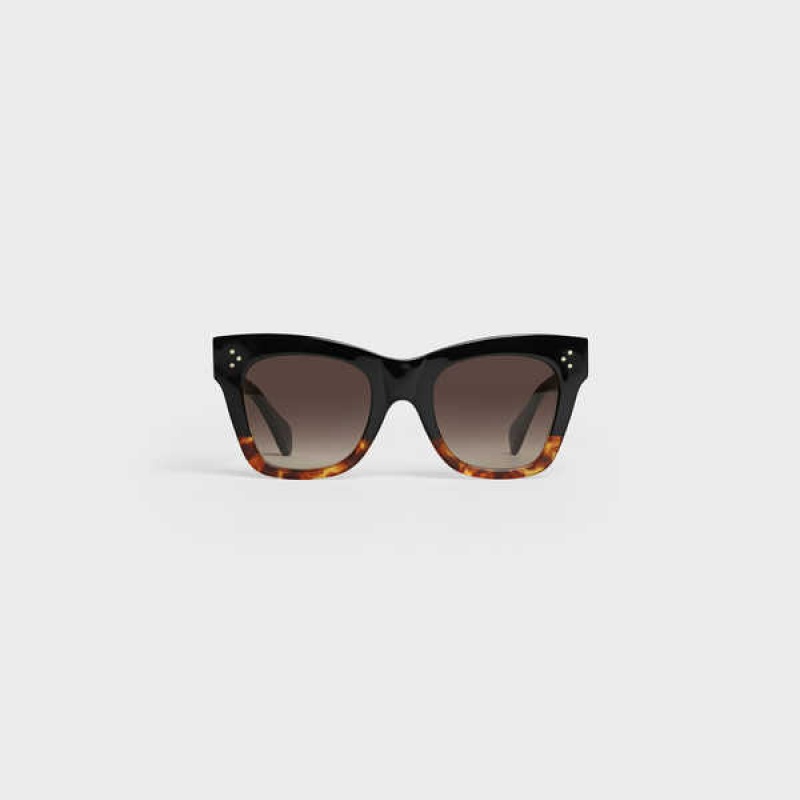 Celine Cat Eye S004 In Acetate Zonnebril Zwart | CL-592429