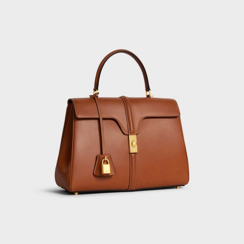 Celine Classique Bag In Natural Calfskin 16 Bruin | CL-593282