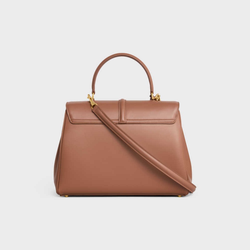 Celine Classique Bag In Satinated Calfskin 16 Bruin | CL-593281