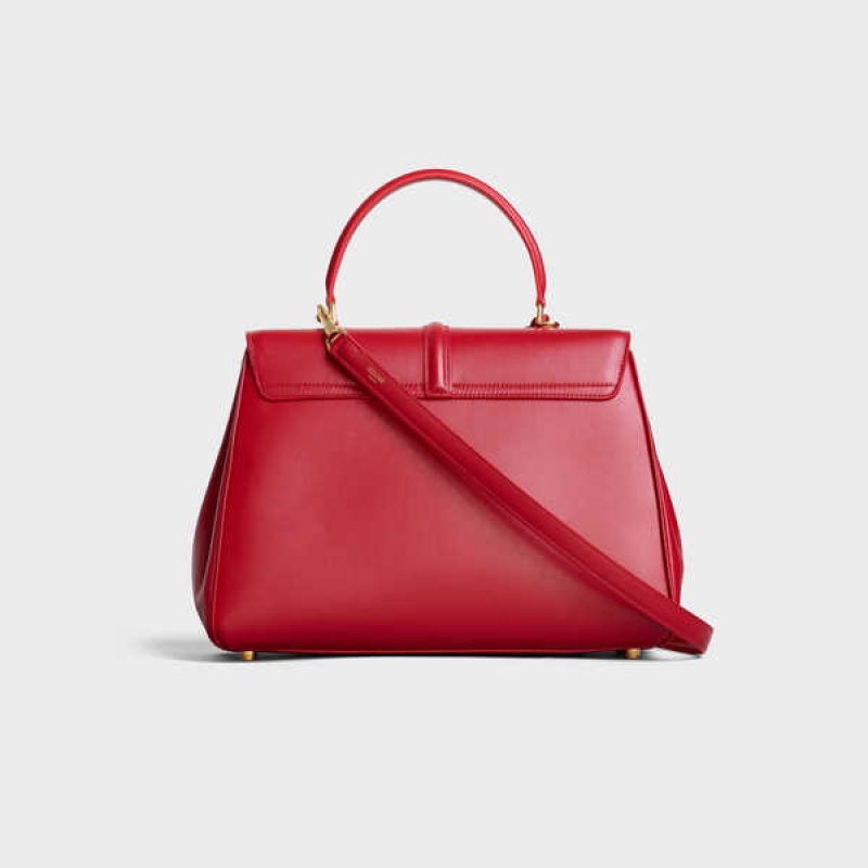 Celine Classique Bag In Satinated Calfskin 16 Rood | CL-593280