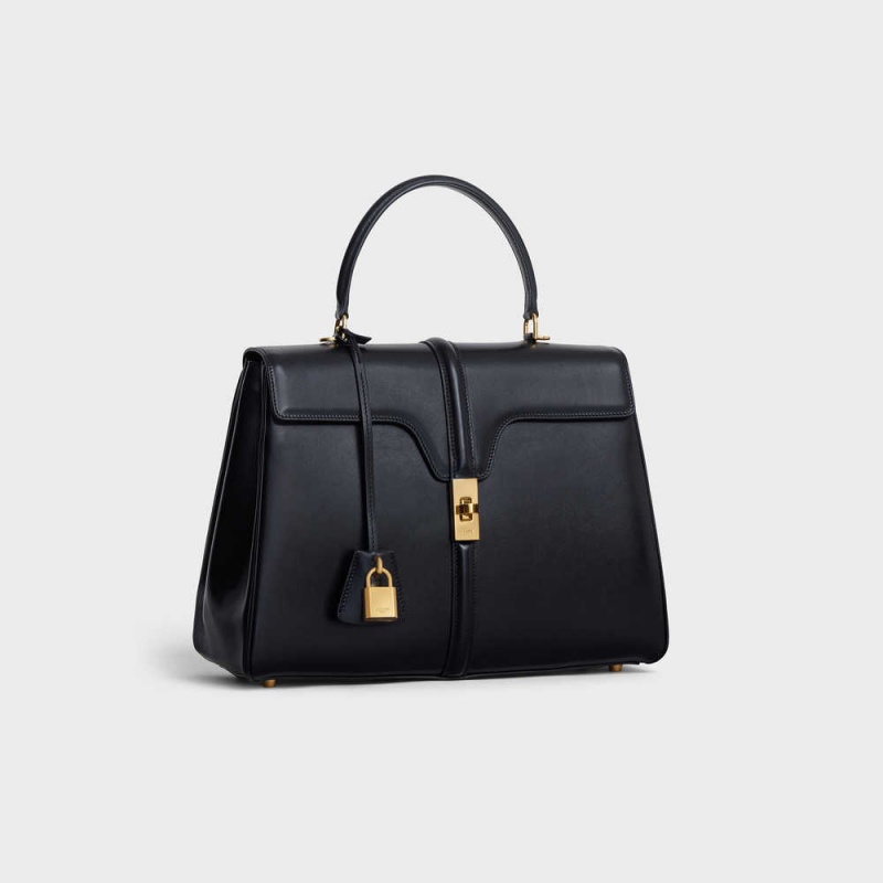 Celine Classique Bag In Satinated Calfskin 16 Zwart | CL-593278