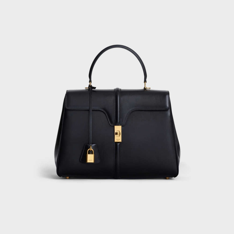 Celine Classique Bag In Satinated Calfskin 16 Zwart | CL-593278