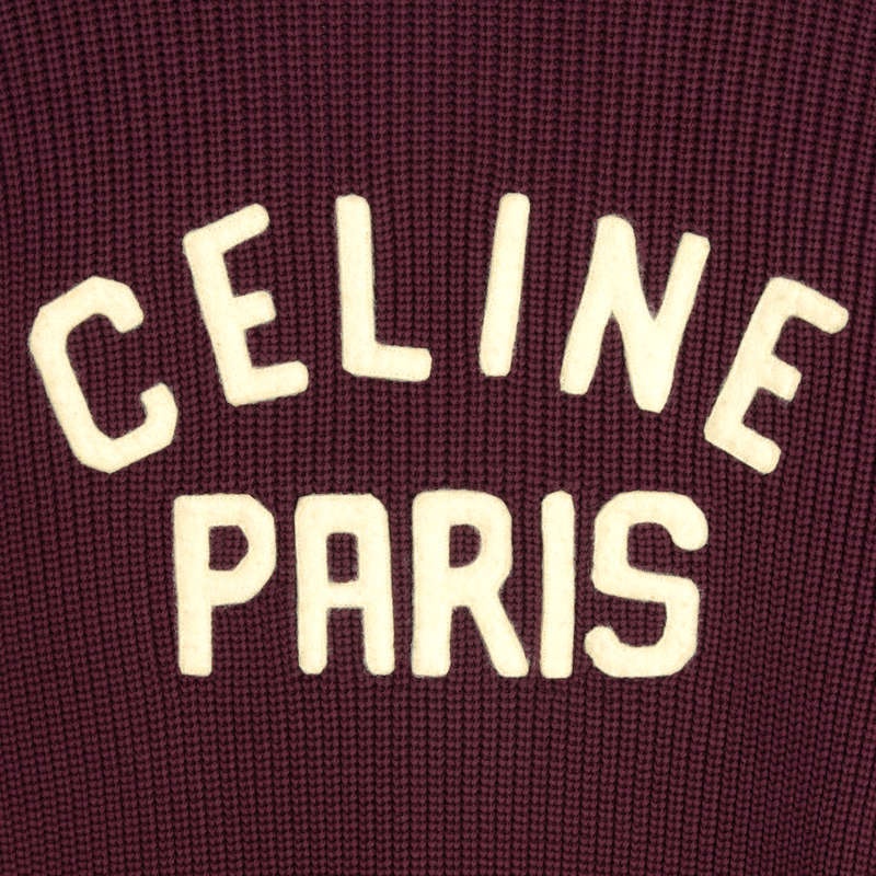 Celine College Cardigan In Katoenen Gebreide Kleding Bordeaux | CL-592085