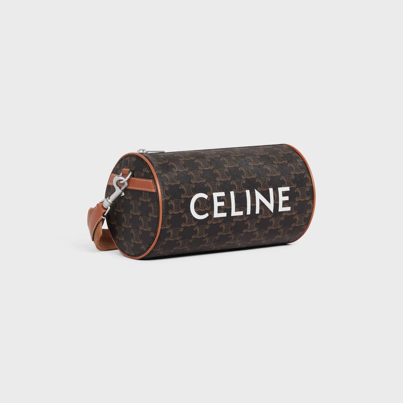 Celine Cylinder Bag In Triomphe Canvas Schoudertassen Bruin | CL-591845