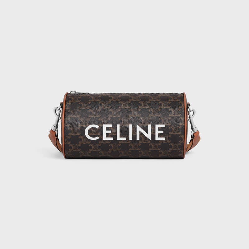 Celine Cylinder Bag In Triomphe Canvas Schoudertassen Bruin | CL-591845