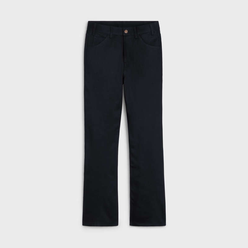 Celine Dylan Flared Jeans In Pure Black Wash Denim Broek Zwart | CL-592043