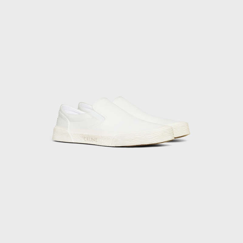 Celine Elliot Slip-on In Canvas Sneakers Wit | CL-591914