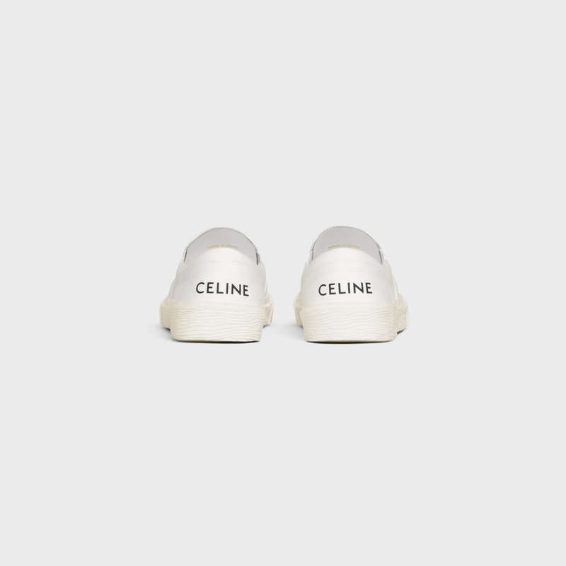 Celine Elliot Slip-on In Canvas Sneakers Wit | CL-591914