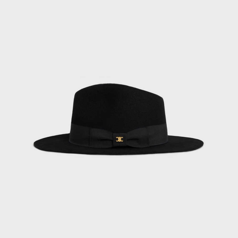 Celine Fedora In Felt Hoed Zwart | CL-592339