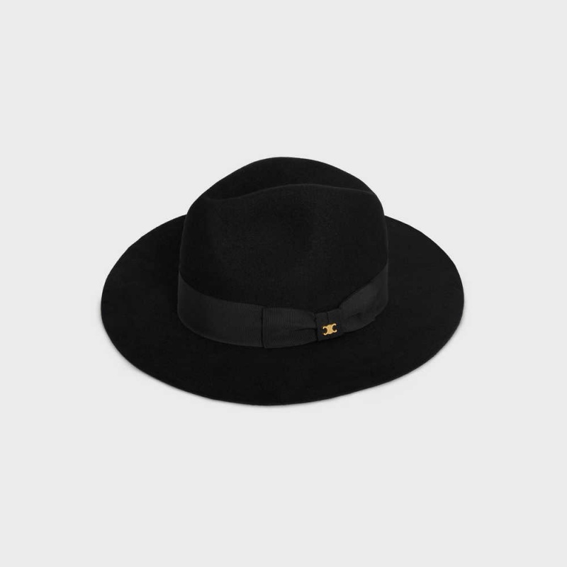 Celine Fedora In Felt Hoed Zwart | CL-592339