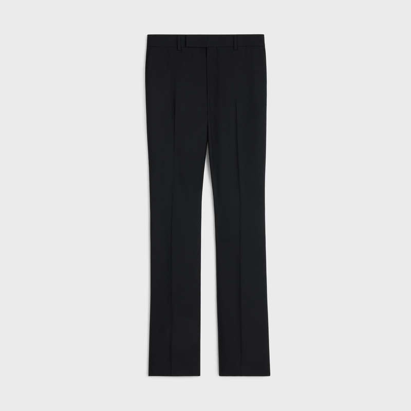 Celine Flared In Wol Gabardine Broek Zwart | CL-592011