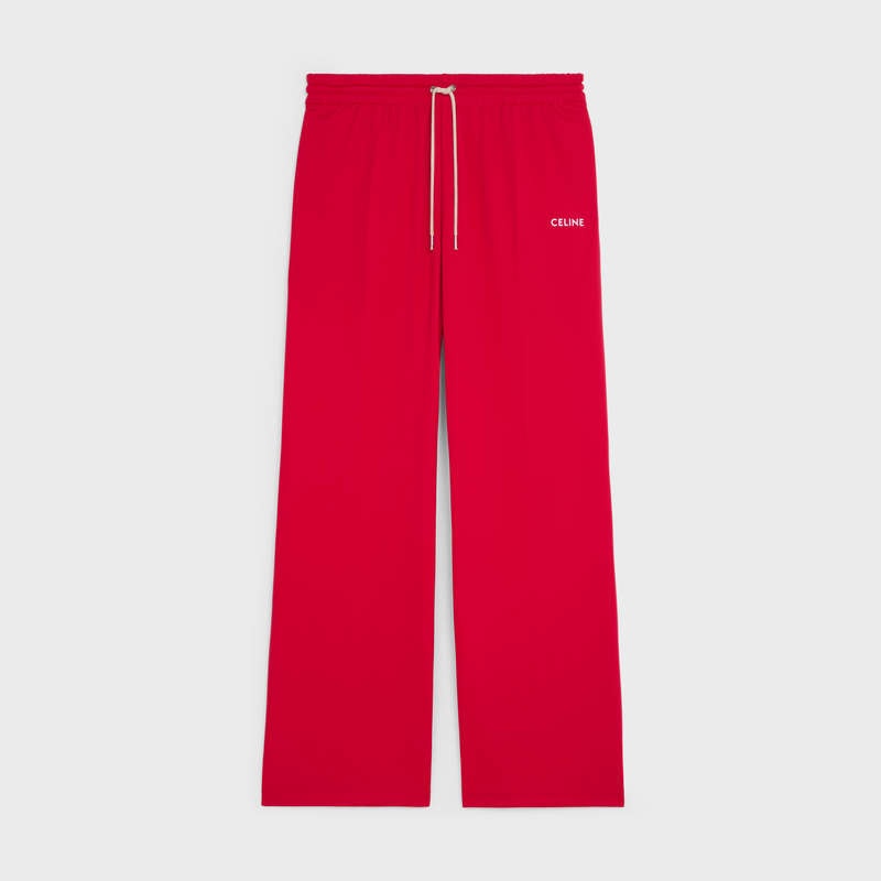 Celine Flared Jogging In Double Face Jersey Broek Rood | CL-592041