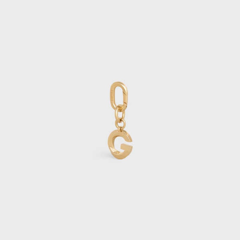 Celine G Charm In Brass Kleine Lederwaren Goud | CL-592928