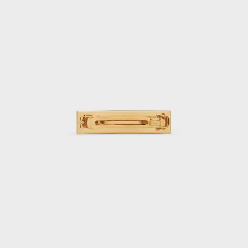 Celine Hair Clip In Brass And Steel With Gold Finish Haaraccessoires Goud | CL-592324