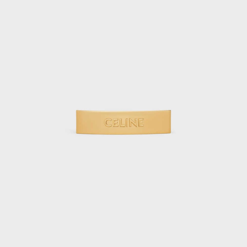 Celine Hair Clip In Brass And Steel With Gold Finish Haaraccessoires Goud | CL-592324