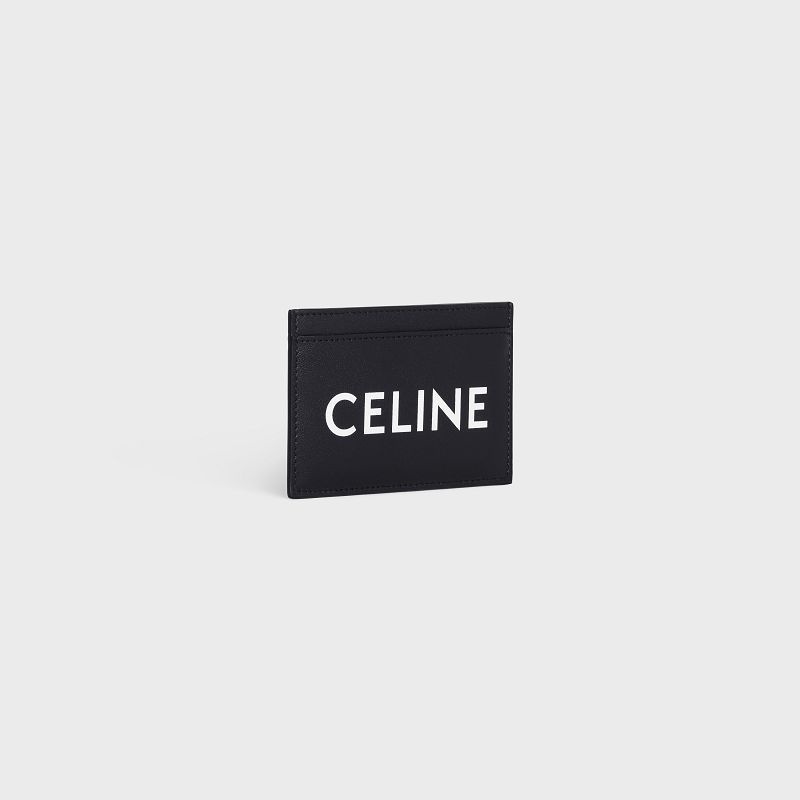 Celine In Smooth Calfskin With Celine Print Pasjeshouder Zwart | CL-591804