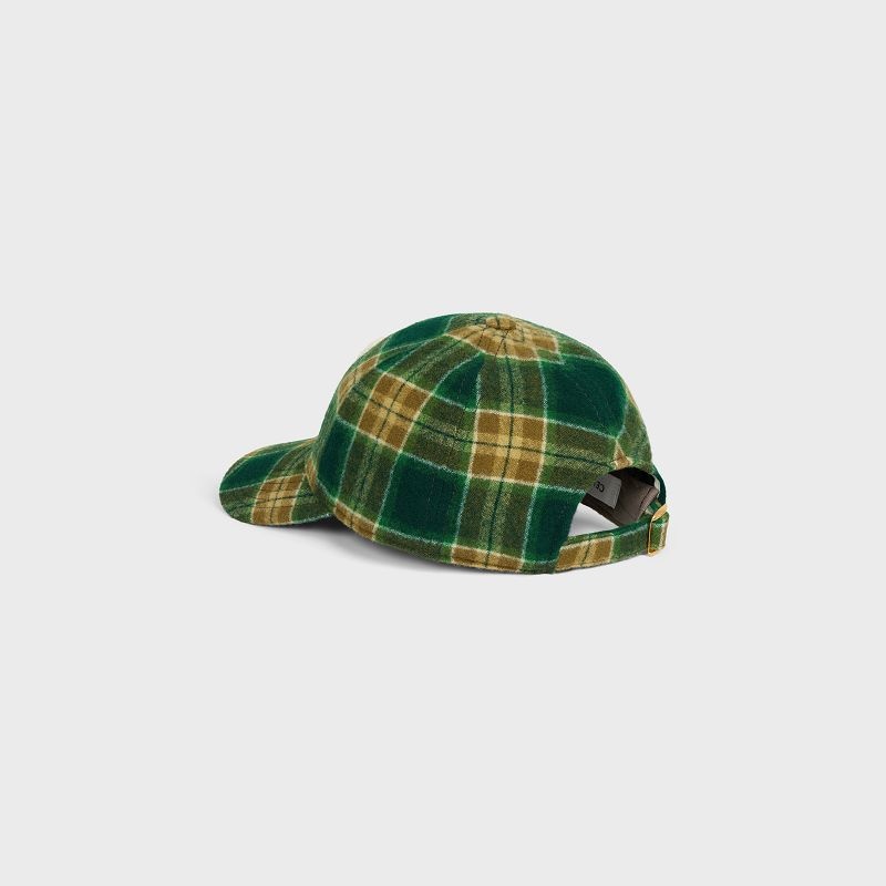 Celine Initial Snapback In Checked Wol Pet Gekleurd | CL-591698