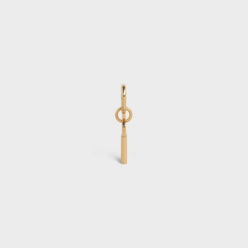 Celine Key Charm In Brass Kleine Lederwaren Goud | CL-592922