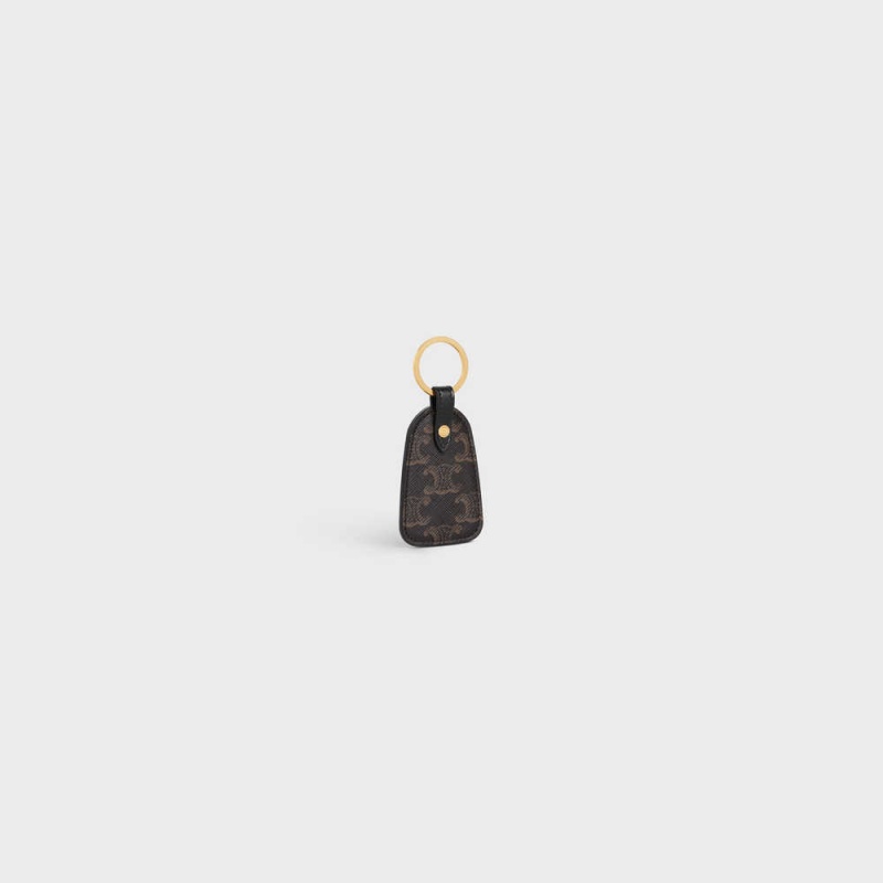 Celine Key Holder In Triomphe Canvas And Calfskin Zak Zwart | CL-592893