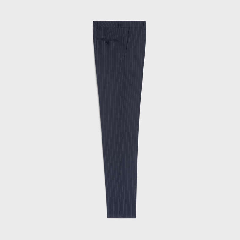 Celine Klassieke In Gestreept Cashmere Wol Broek Blauw | CL-592025