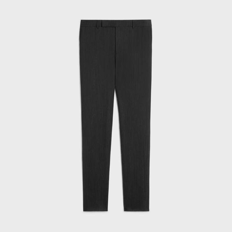 Celine Klassieke In Gestreept Wol Broek Zwart Wit | CL-592024