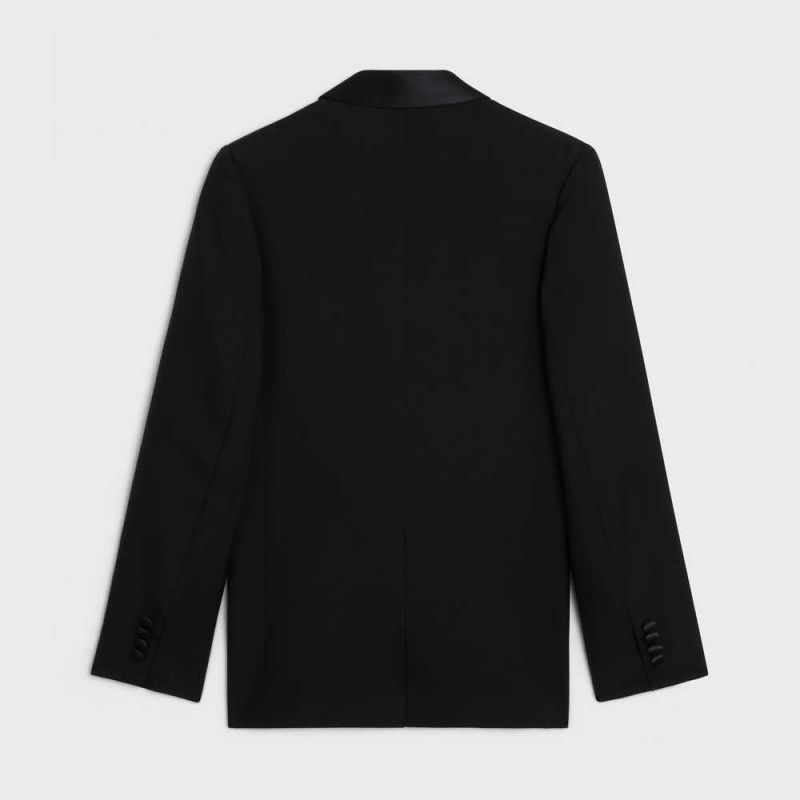 Celine Klassieke Tux In Mohair And Silk Jassen Zwart | CL-592667