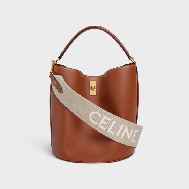 Celine Kort Riemen In Wol With Jacquard With Gold Finishing Kleine Lederwaren Beige Wit | CL-592915