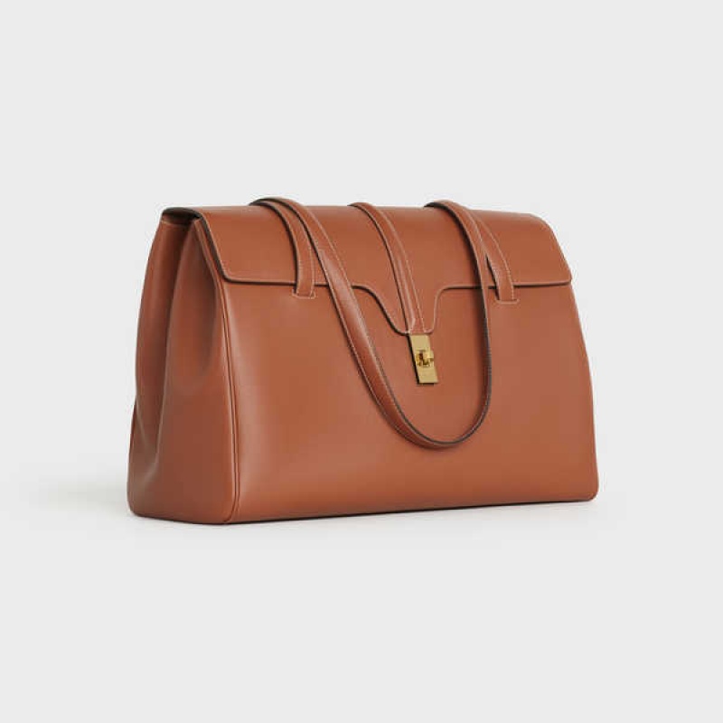 Celine Large Soft Bag In Smooth Calfskin 16 Bruin | CL-593266