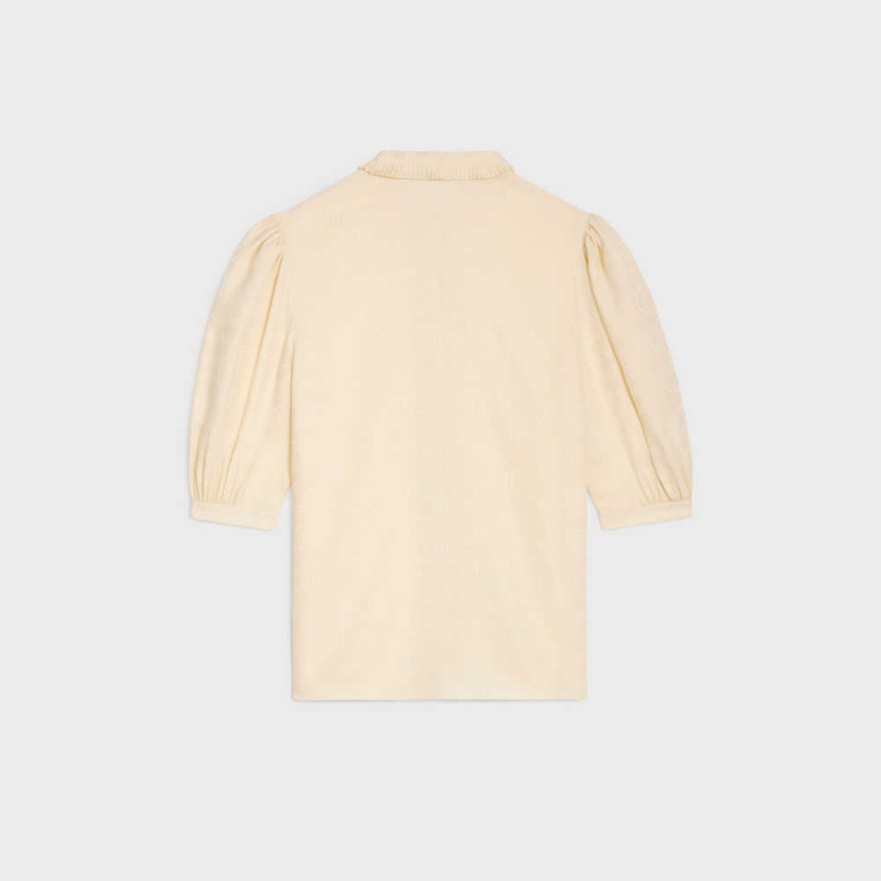 Celine LavallièRe Blouse In Silk Overhemd Abrikoos | CL-592820