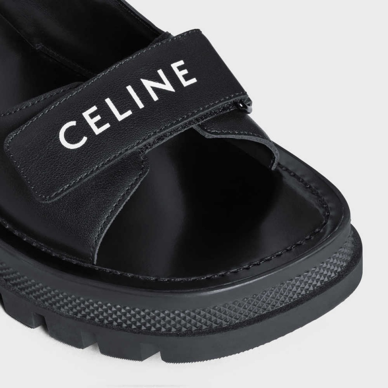 Celine Leo Scratch In Calfskin Sandalen Zwart | CL-592594