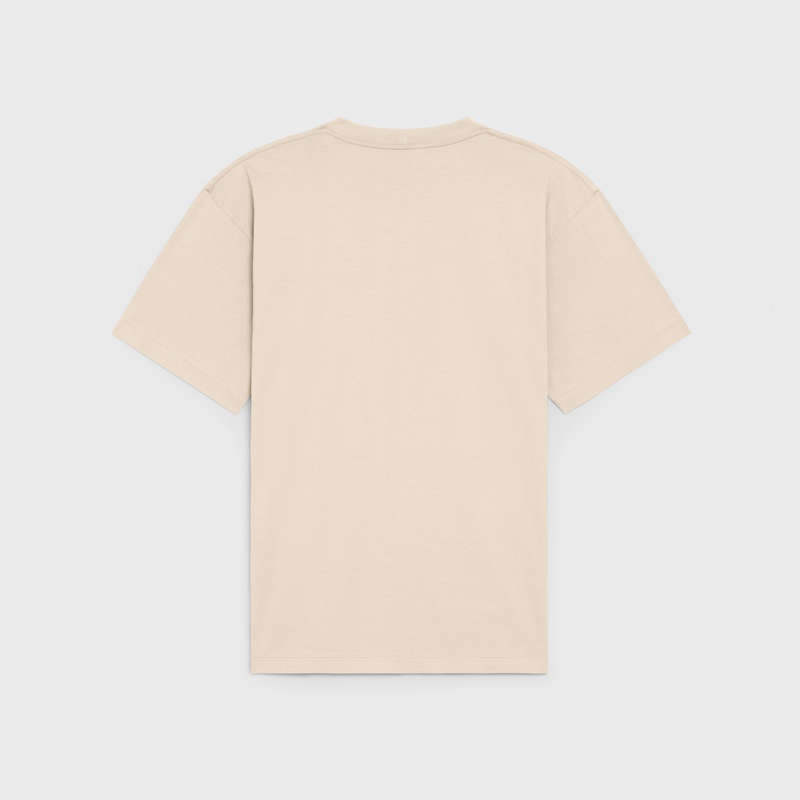 Celine Loose In Katoenen Jersey T-shirt Grijs Beige Zwart | CL-592138