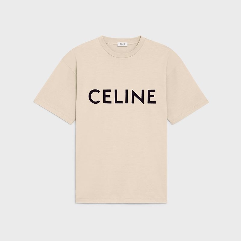 Celine Loose In Katoenen Jersey T-shirt Grijs Beige Zwart | CL-592138