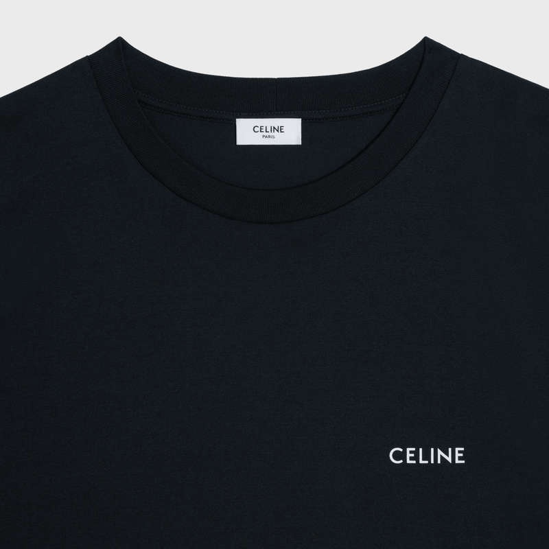 Celine Loose In Katoenen Jersey T-shirt Zwart Wit | CL-592131