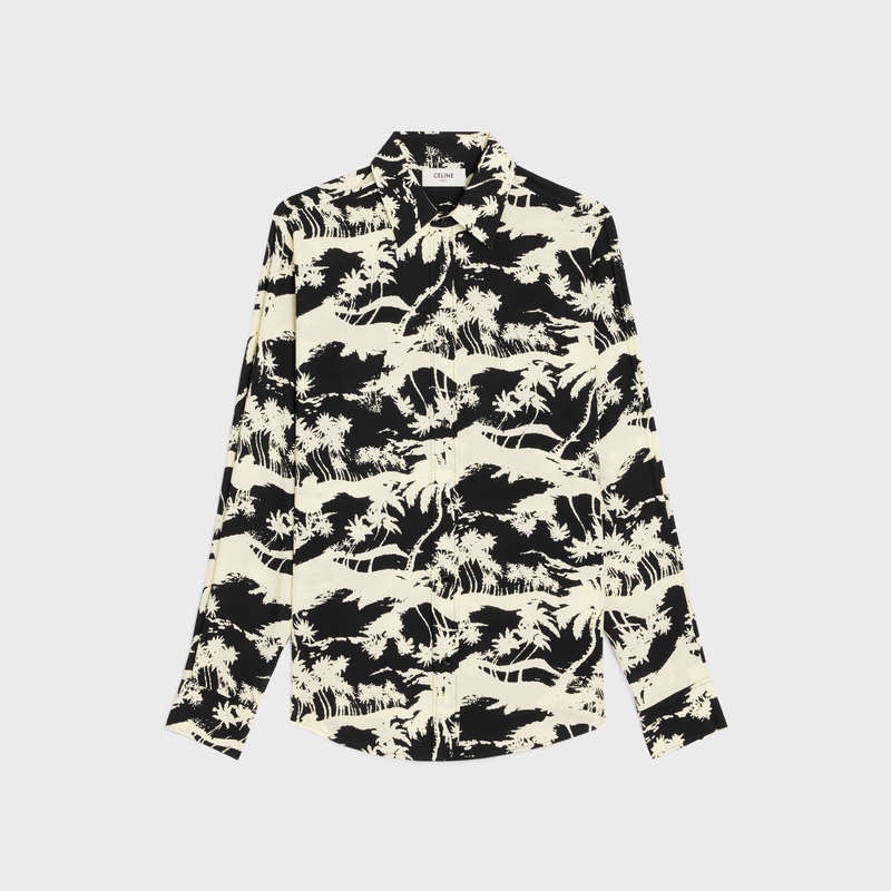 Celine Loose In Printed Viscose Overhemd Zwart | CL-592163