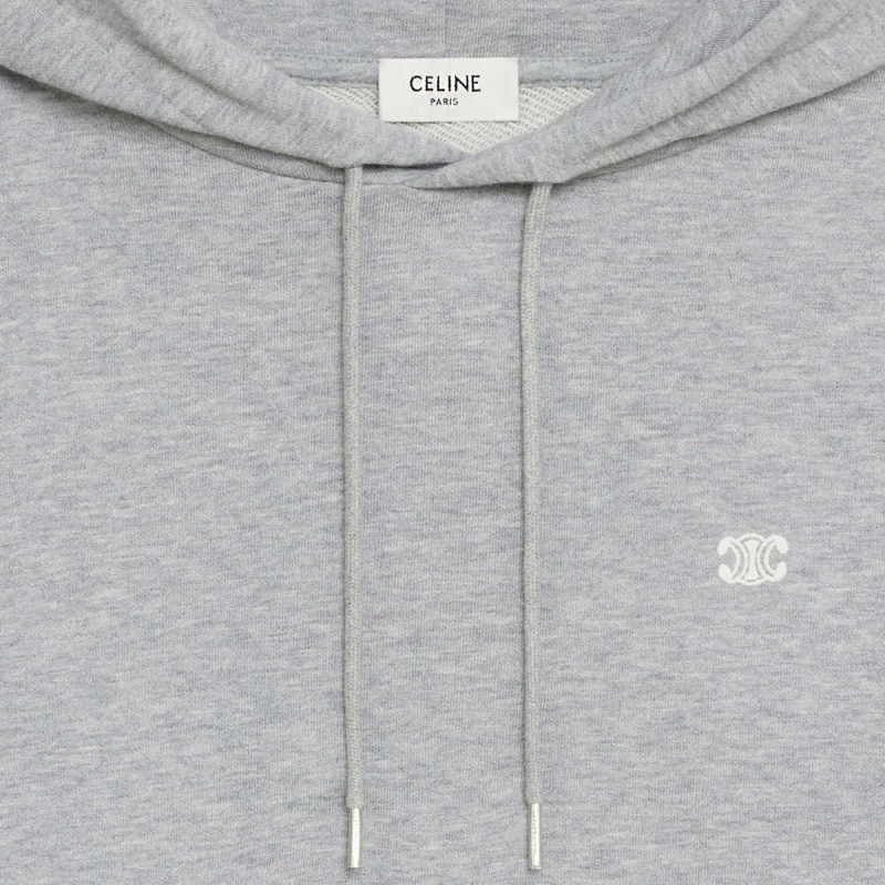 Celine Loose Triomphe Sweatin Katoenen And Cashmere Sweatshirts Grijs | CL-592804