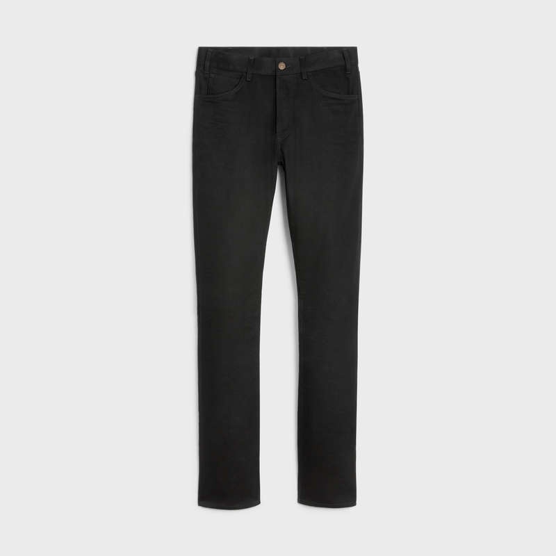 Celine Lou Jeans In Pure Black Wash Denim Broek Zwart | CL-592059