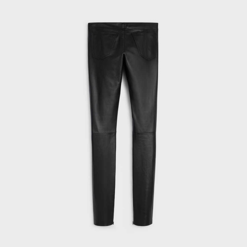 Celine Mager Jeans In Plongé Broek Zwart | CL-592732