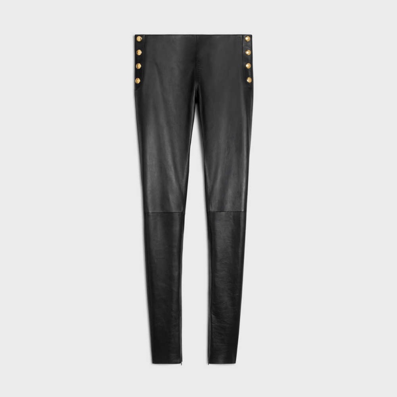 Celine Mager Jeans In Plongé Broek Zwart | CL-592732