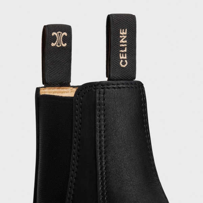 Celine Margaret Chelsea In Calfskin Laarzen Zwart | CL-592496