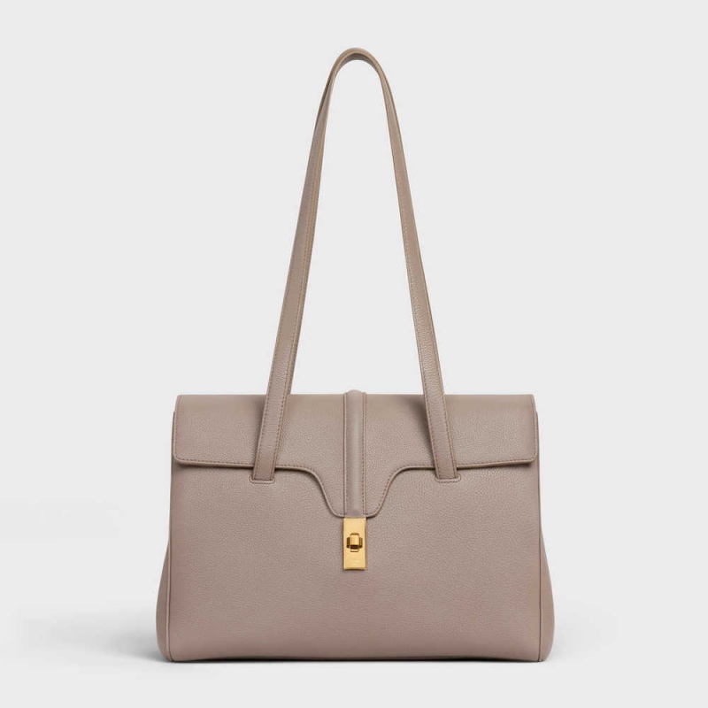 Celine Medium Soft Bag In Supple Grained Calfskin 16 Grijs | CL-593265