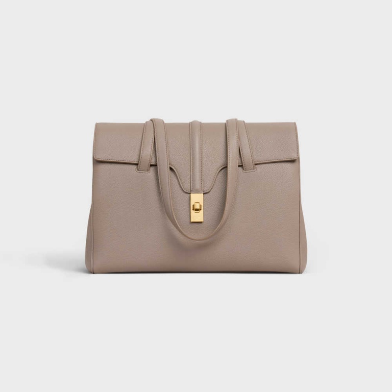 Celine Medium Soft Bag In Supple Grained Calfskin 16 Grijs | CL-593265