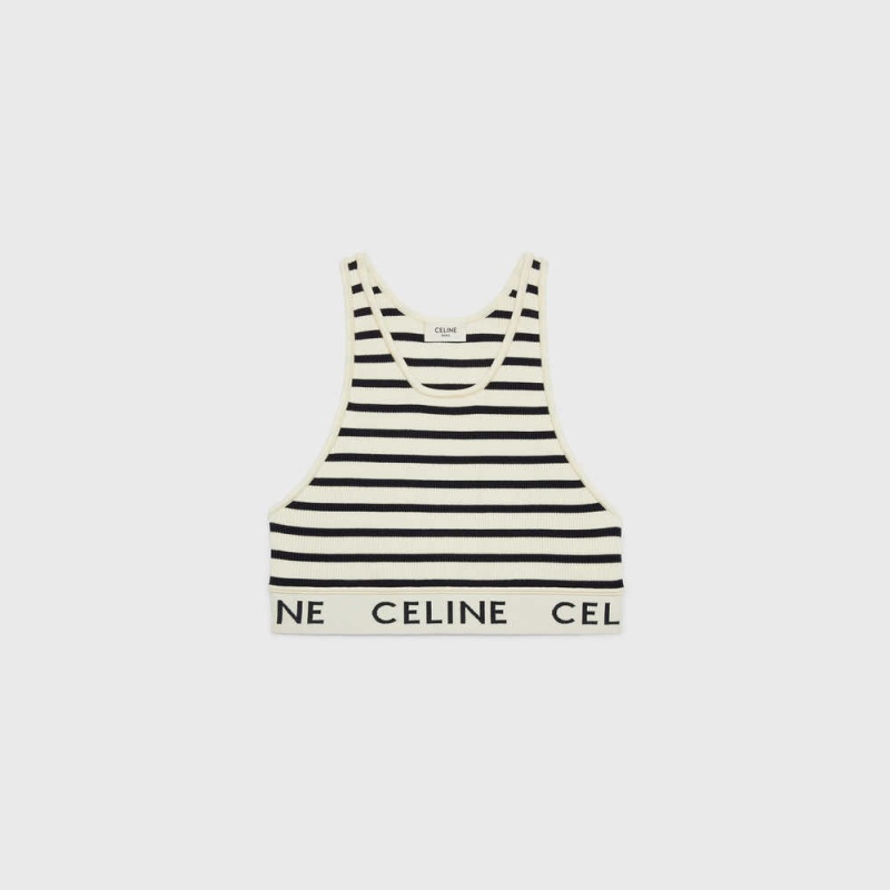 Celine Mesh Sports Bra Sweatshirts Room Donkerblauw | CL-592809